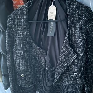 Rachel Zoe Black and White Tweed Blazer